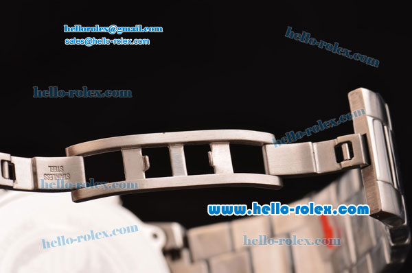 Emporio Armani Chrono Miyota OS20 Quartz Steel Case with Steel Strap White Dial - Click Image to Close